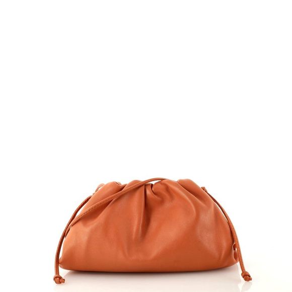 Bottega Veneta Handbags - Bottega Veneta The Pouch Leather Mini Neutral